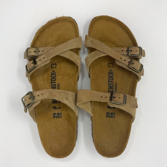 NEW - Birkenstock Franca Oiled Leather Tobacco Brown Leather EU 39 - Picture 1 of 6